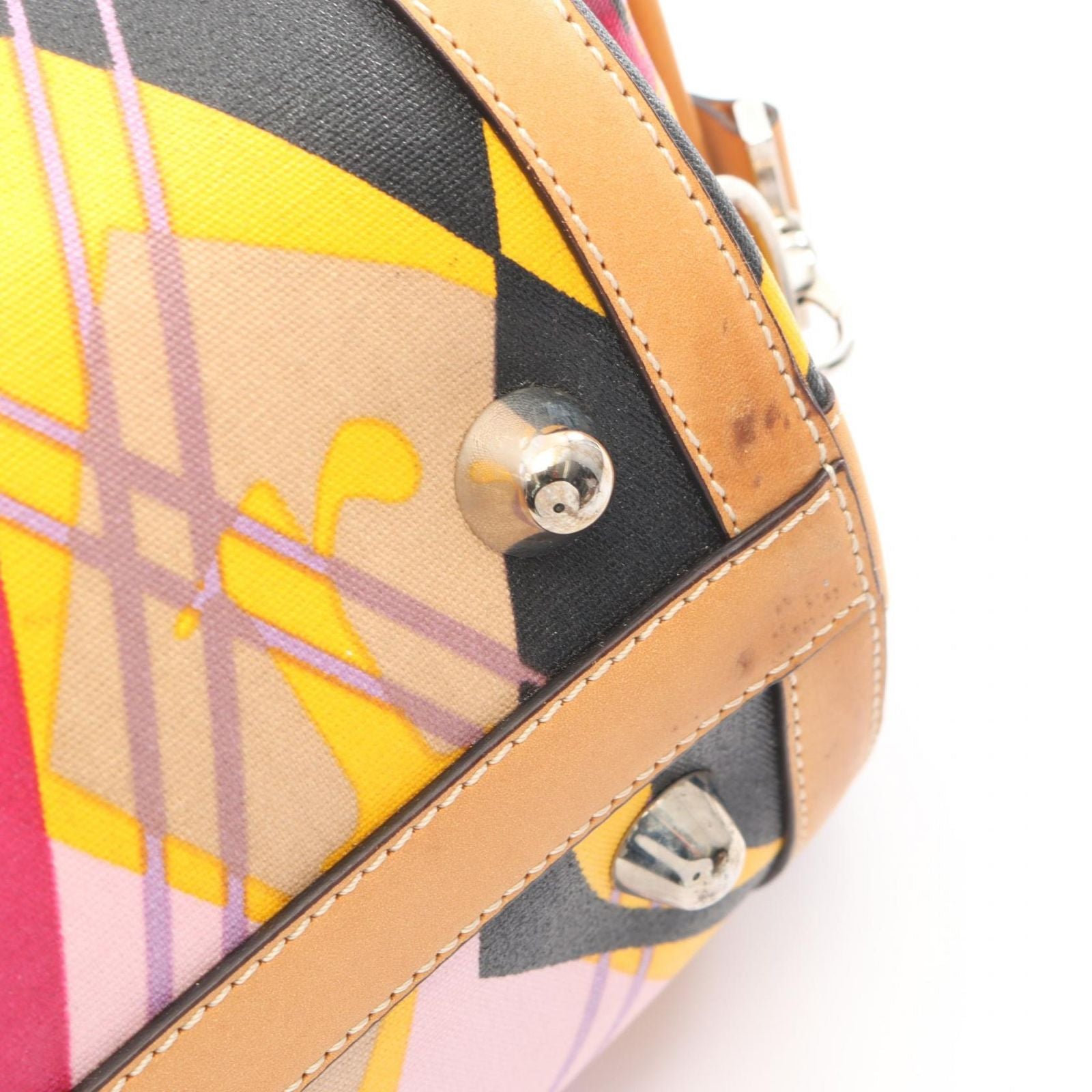 Dior 2-Way Natural Multi Canvas Leather Mini Boston — view 6