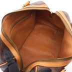 Celine Macadam Boston Bag Brown Natural Canvas Leather — view 3