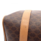 Celine Macadam Boston Bag Brown Natural Canvas Leather — view 9