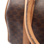 Celine Macadam Boston Bag Brown Natural Canvas Leather — view 6