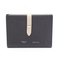Celine Bifold Wallet Strap Multi Function Black Ivory Leather