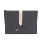 Celine Bifold Wallet Strap Multi Function Black Ivory Leather