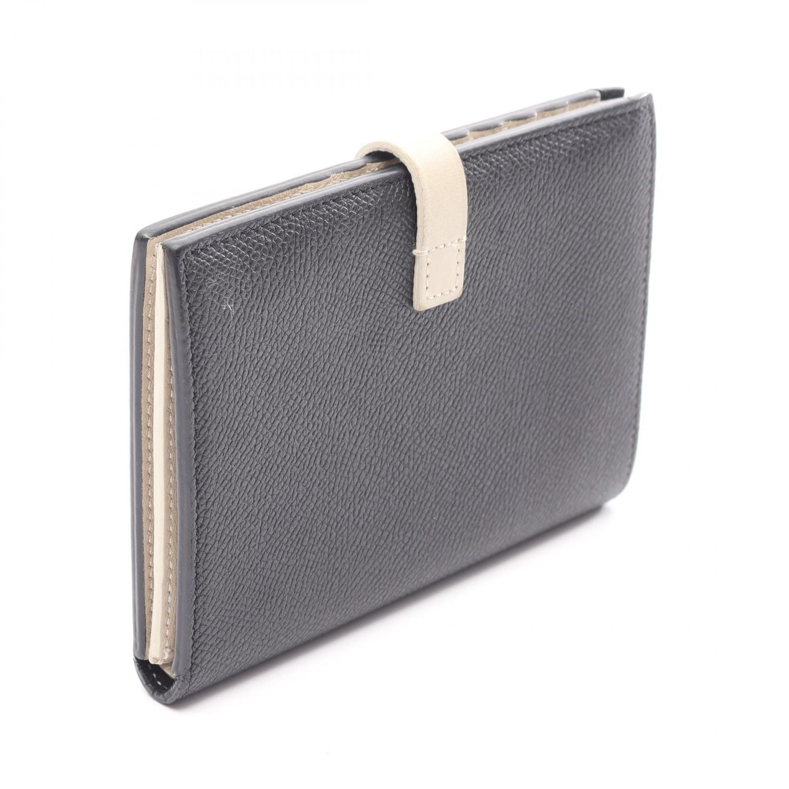 Celine Bifold Wallet Strap Multi Function Black Ivory Leather — view 2