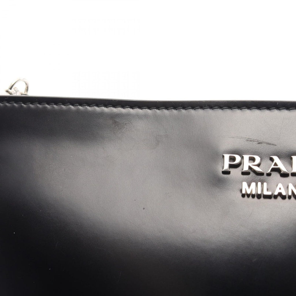 Prada Shoulder Bag Sydney Black Leather Chain