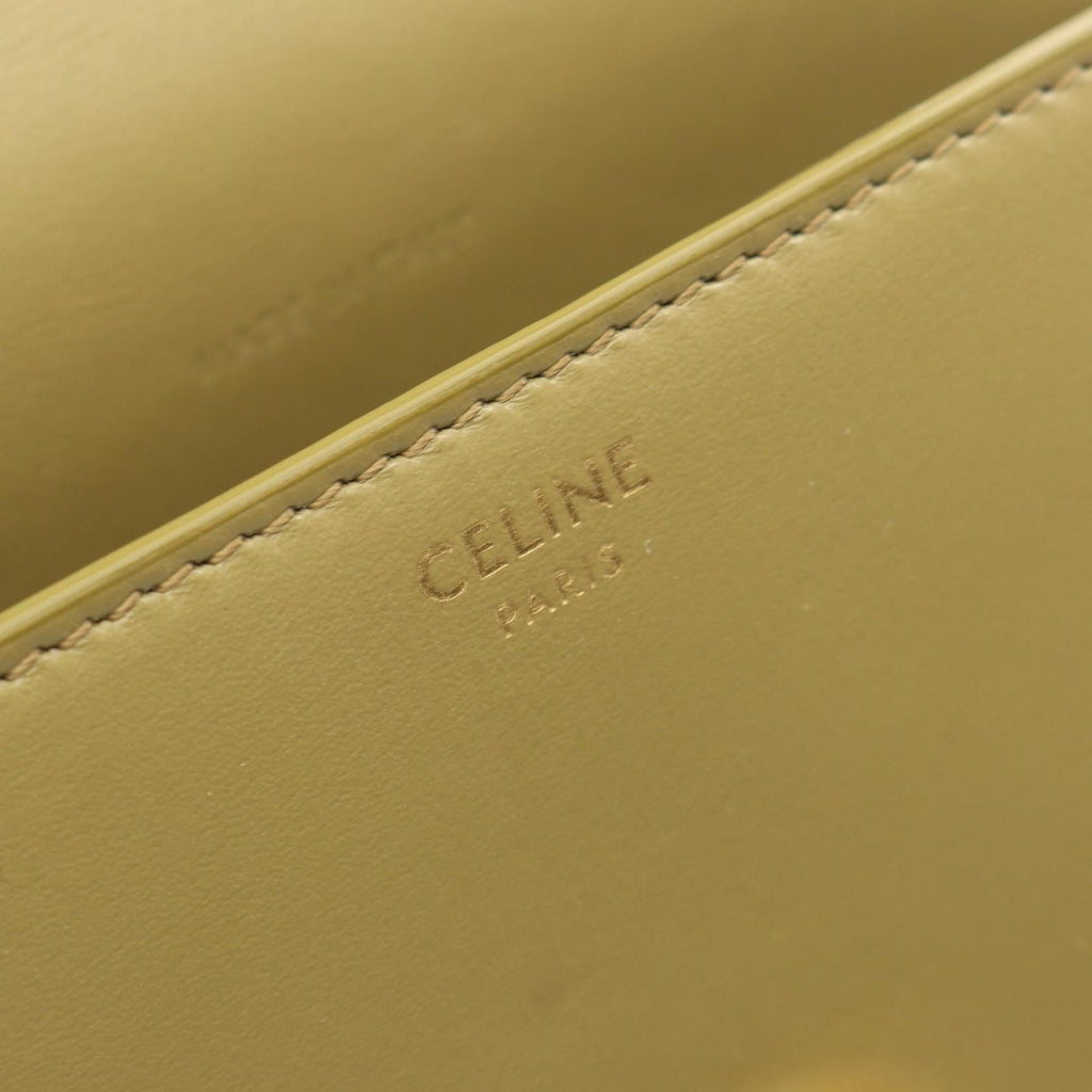 Celine Shoulder Bag Mini Besace Cuir Triomphe Pistachio Green Leather — view 4