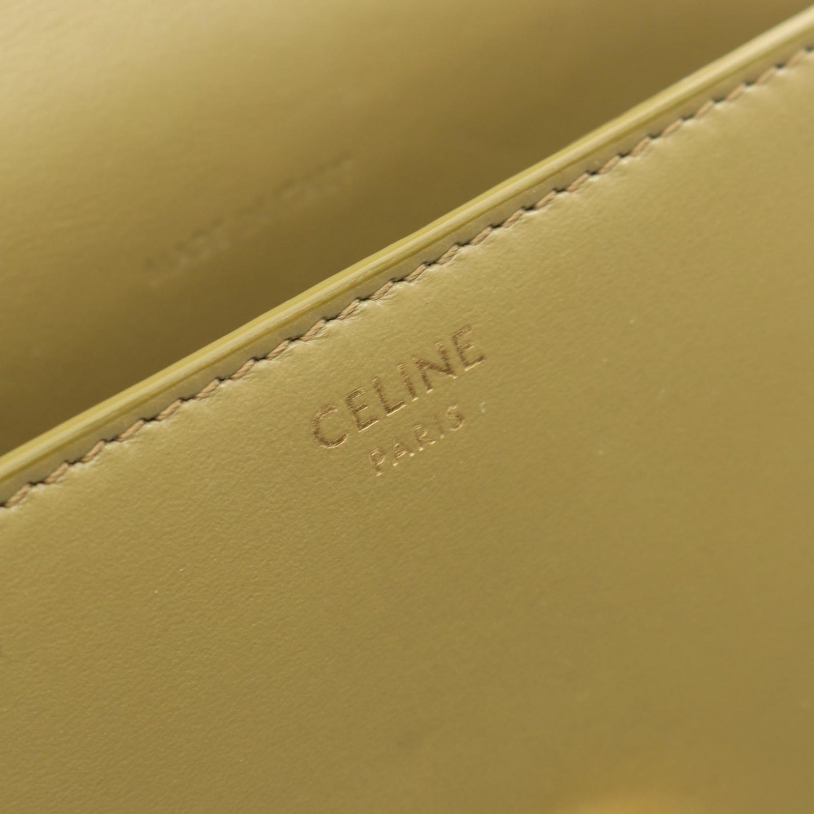 Celine Shoulder Bag Mini Besace Cuir Triomphe Pistachio Green Leather — view 4