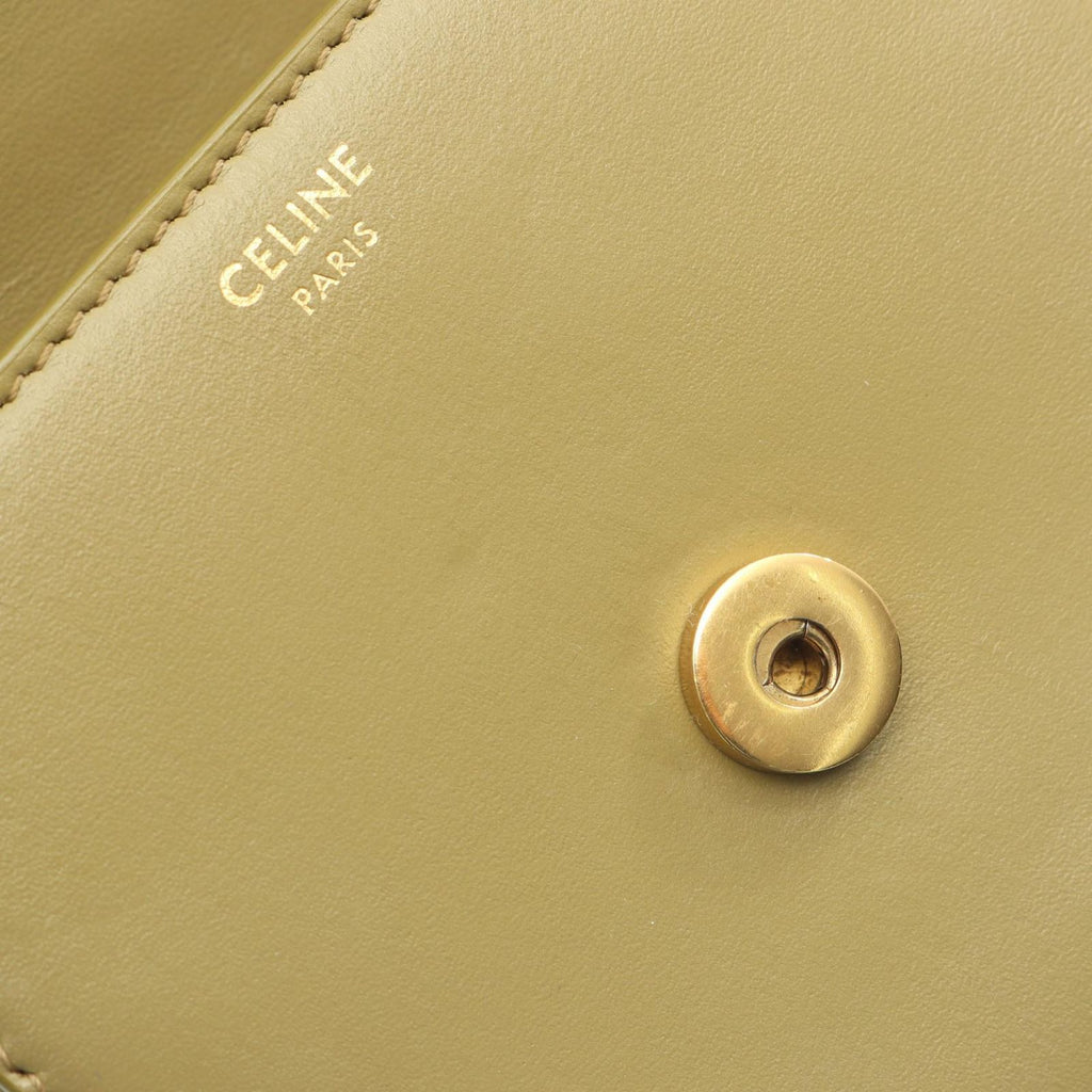 Celine Shoulder Bag Mini Besace Cuir Triomphe Pistachio Green Leather — view 6