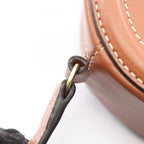 Celine Shoulder Bag Crossbody Oval Purse Cuill Triomphe Brown Leather — view 5