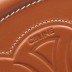Celine Shoulder Bag Crossbody Oval Purse Cuill Triomphe Brown Leather — view 4