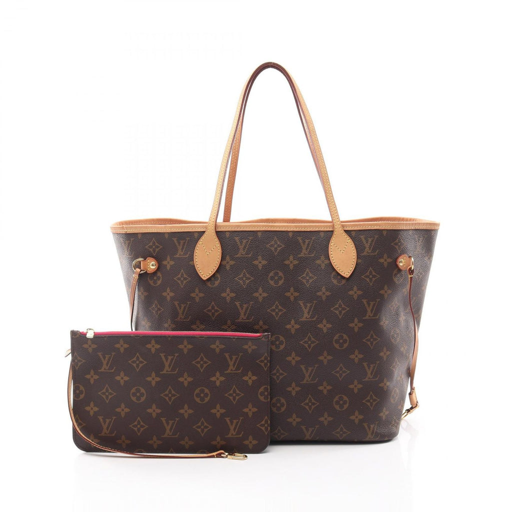 Louis Vuitton Tote Neverfull MM Pivoine Canvas Leather
