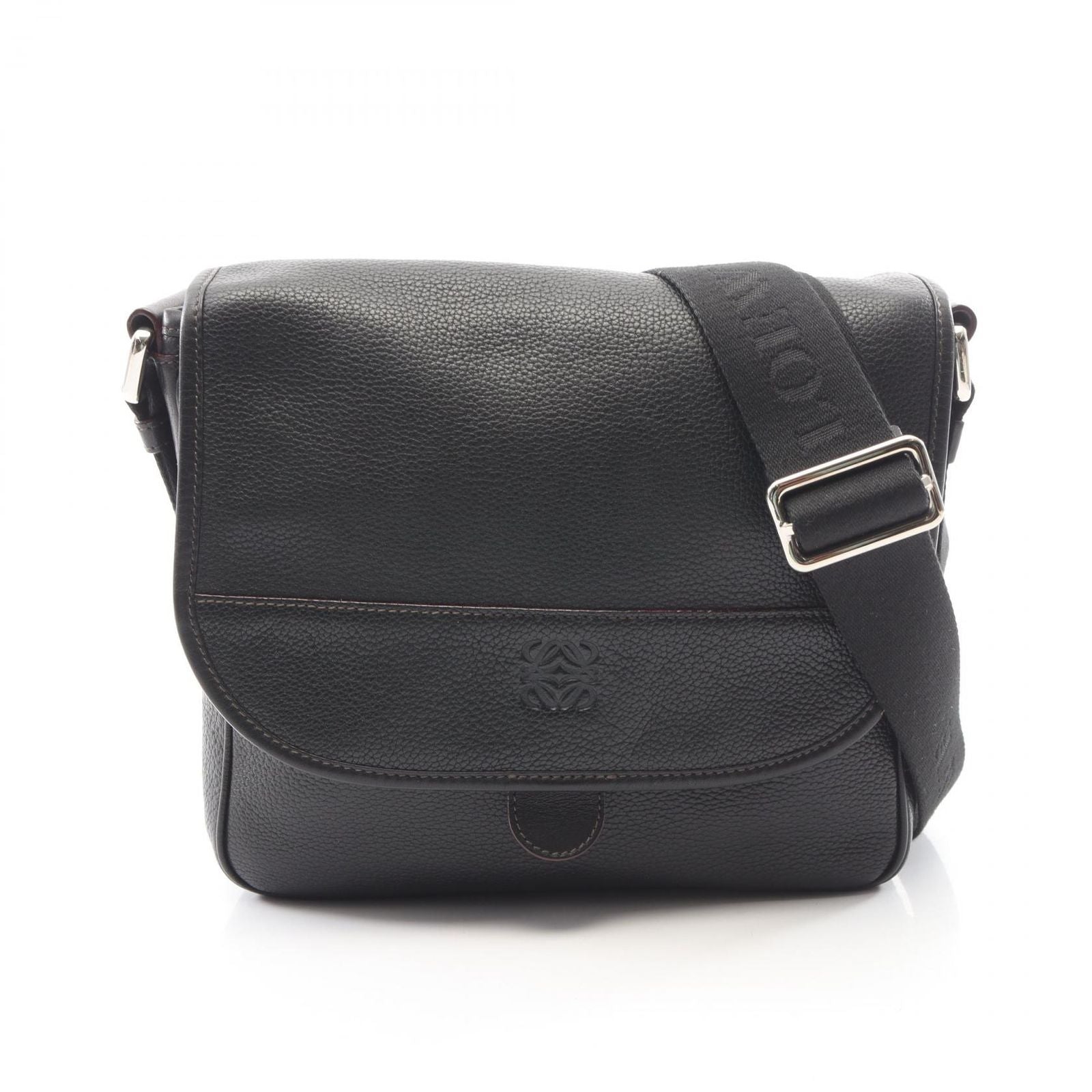Loewe Shoulder Bag Anagram Black Leather