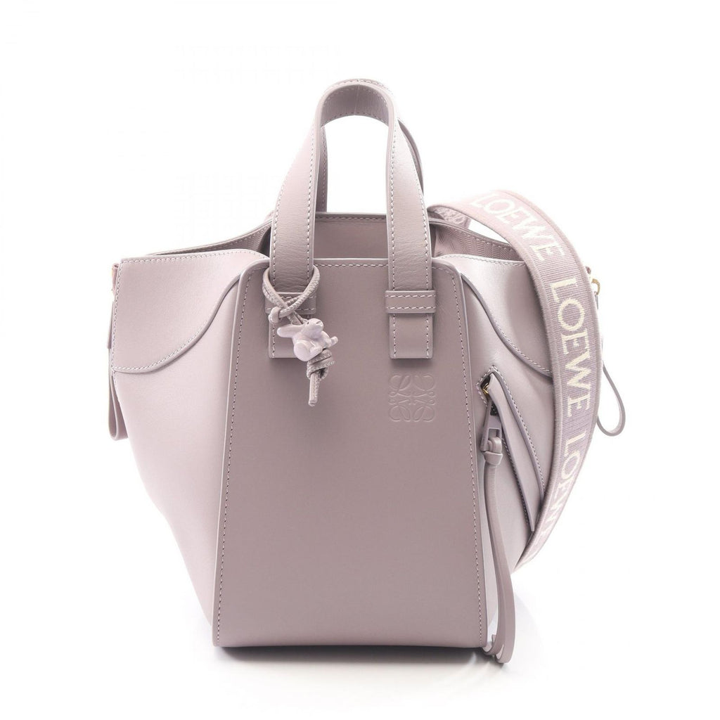 Loewe Handbag Hammock Bag Compact 2-Way Lavender White Leather