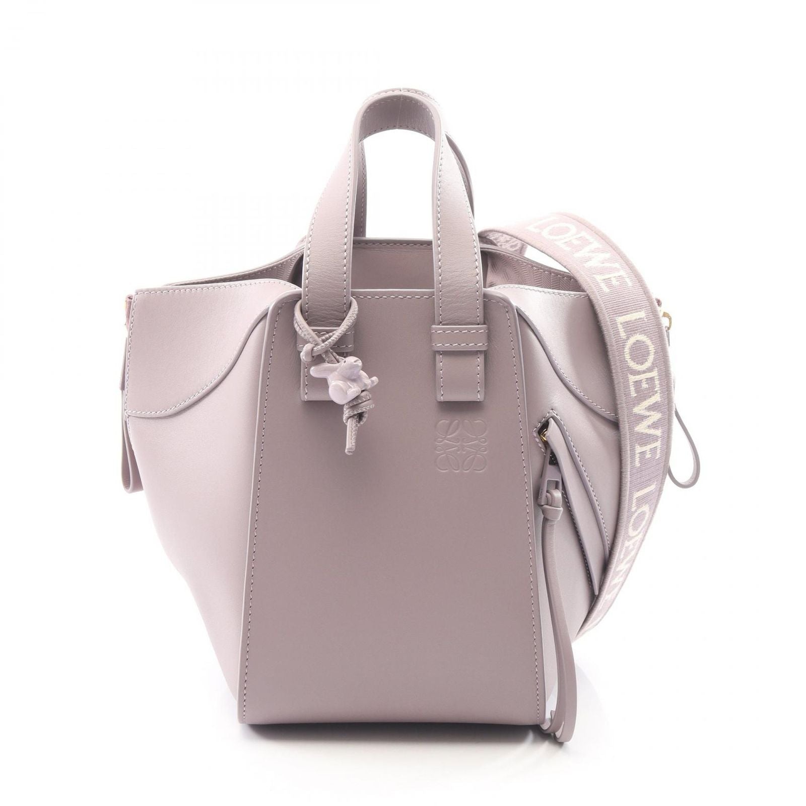 Loewe Handbag Hammock Bag Compact 2-Way Lavender White Leather
