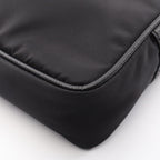 Prada Shoulder Bag Tessuto Saffi Black Nylon Saffiano Leather Re-Nylon — view 5