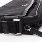 Prada Shoulder Bag Tessuto Saffi Black Nylon Saffiano Leather Re-Nylon — view 7