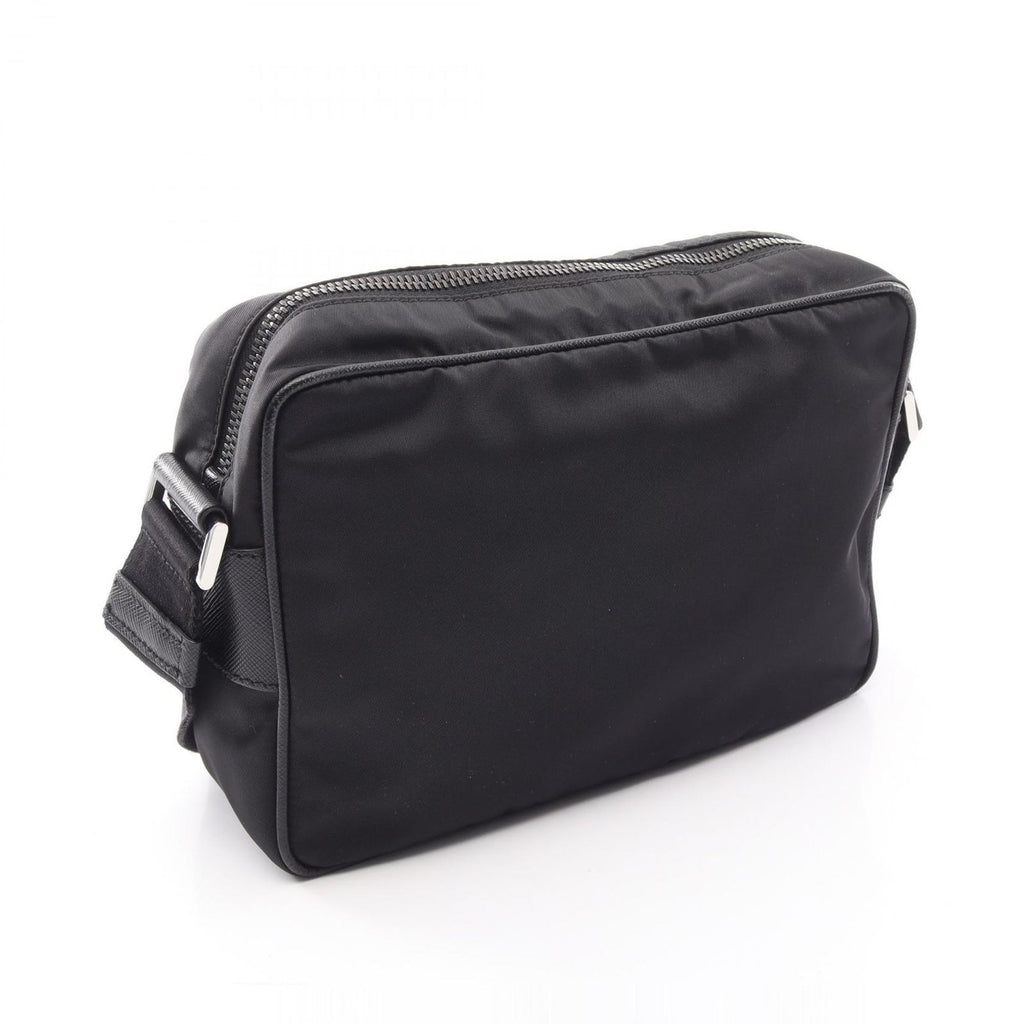 Prada Shoulder Bag Tessuto Saffi Black Nylon Saffiano Leather Re-Nylon — view 2