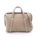 Fendi Handbag Boston 365 2-Way Gray Leather