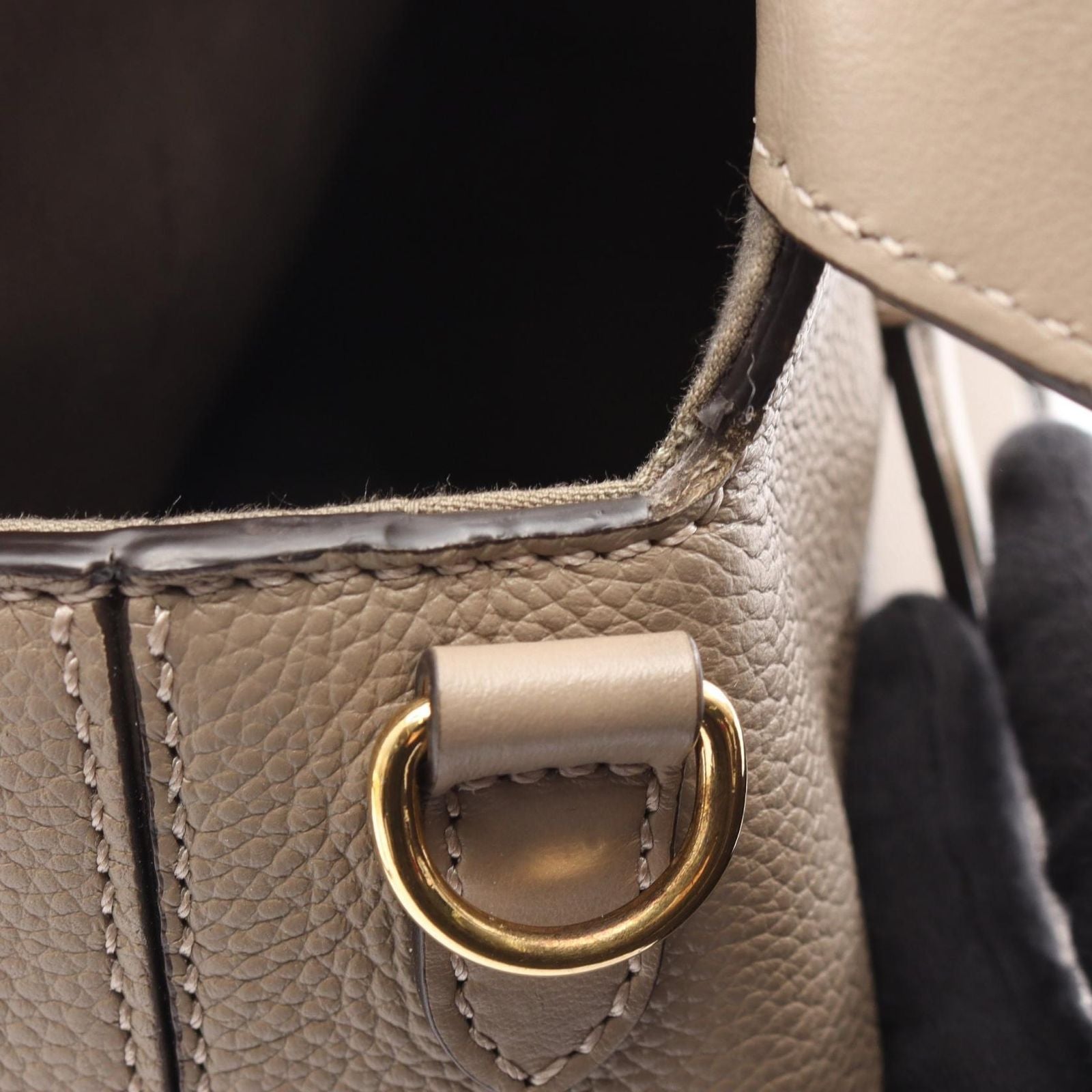 Fendi Handbag Boston 365 2-Way Gray Leather — view 9