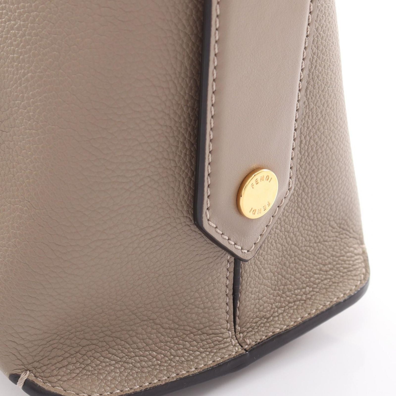 Fendi Handbag Boston 365 2-Way Gray Leather — view 7