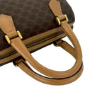 Celine Vintage Macadam Blason Pattern Leather 2-Way Mini Shoulder Bag Brown — view 4