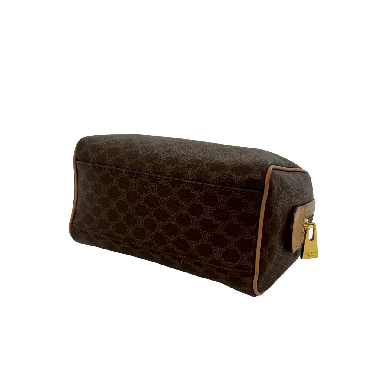 Celine Vintage Macadam Blason Pattern Leather 2-Way Mini Shoulder Bag Brown — view 8