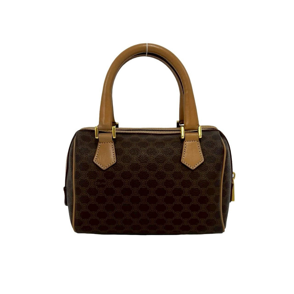 Celine Vintage Macadam Blason Pattern Leather 2-Way Mini Shoulder Bag Brown — view 3