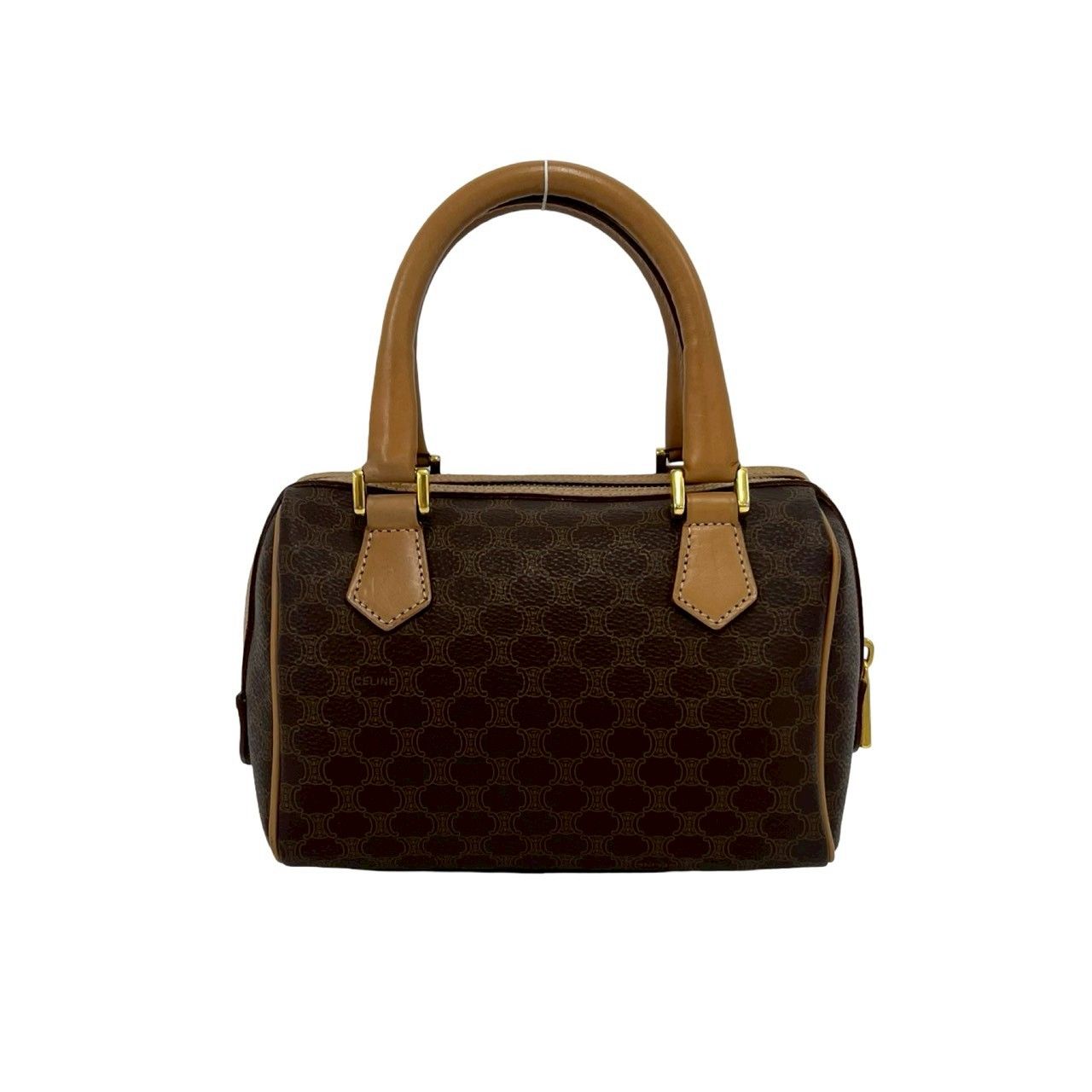 Celine Vintage Macadam Blason Pattern Leather 2-Way Mini Shoulder Bag Brown — view 3