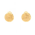 Chanel Earrings CC Logo Dot Round