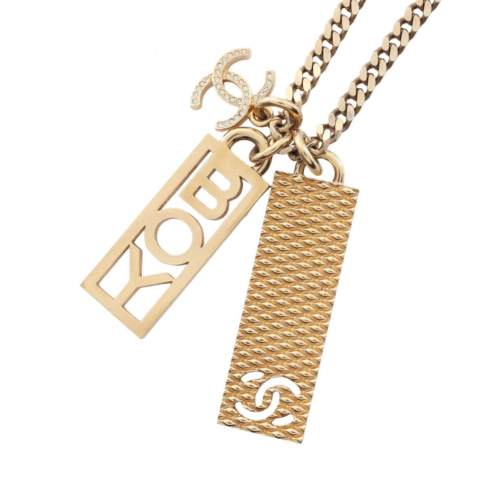 Chanel Necklace CC Logo Plate
