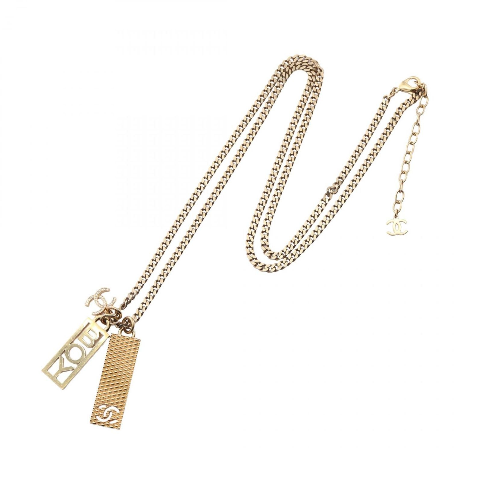 Chanel Necklace CC Logo Plate
