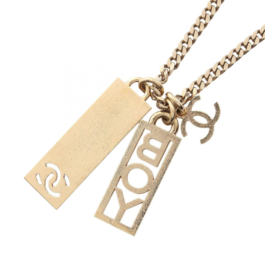 Chanel Necklace CC Logo Plate