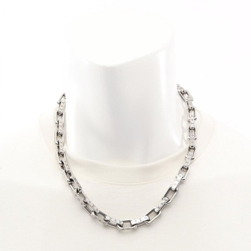 Louis Vuitton Necklace Collier Chain Monogram Silver Stainless Steel — view 6