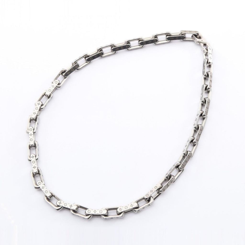 Louis Vuitton Necklace Collier Chain Monogram Silver Stainless Steel — view 2