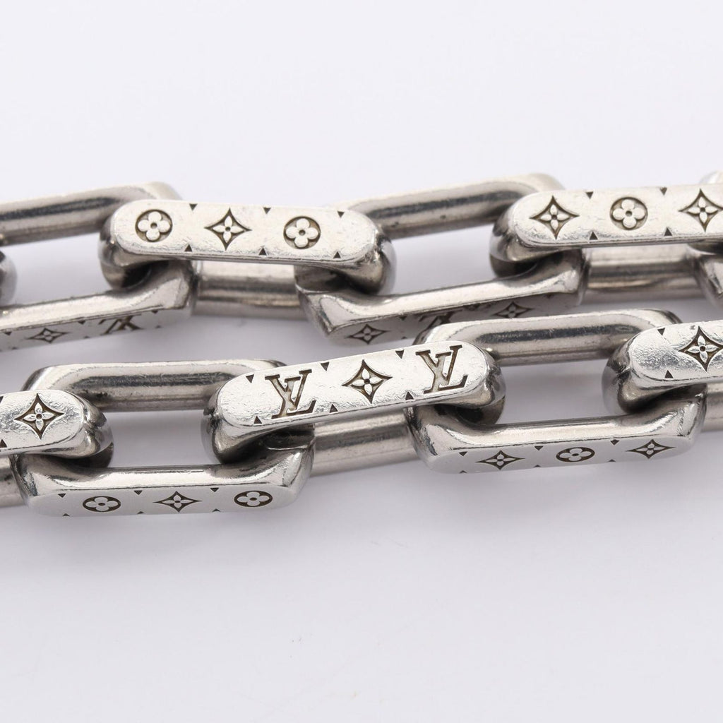 Louis Vuitton Necklace Collier Chain Monogram Silver Stainless Steel — view 7