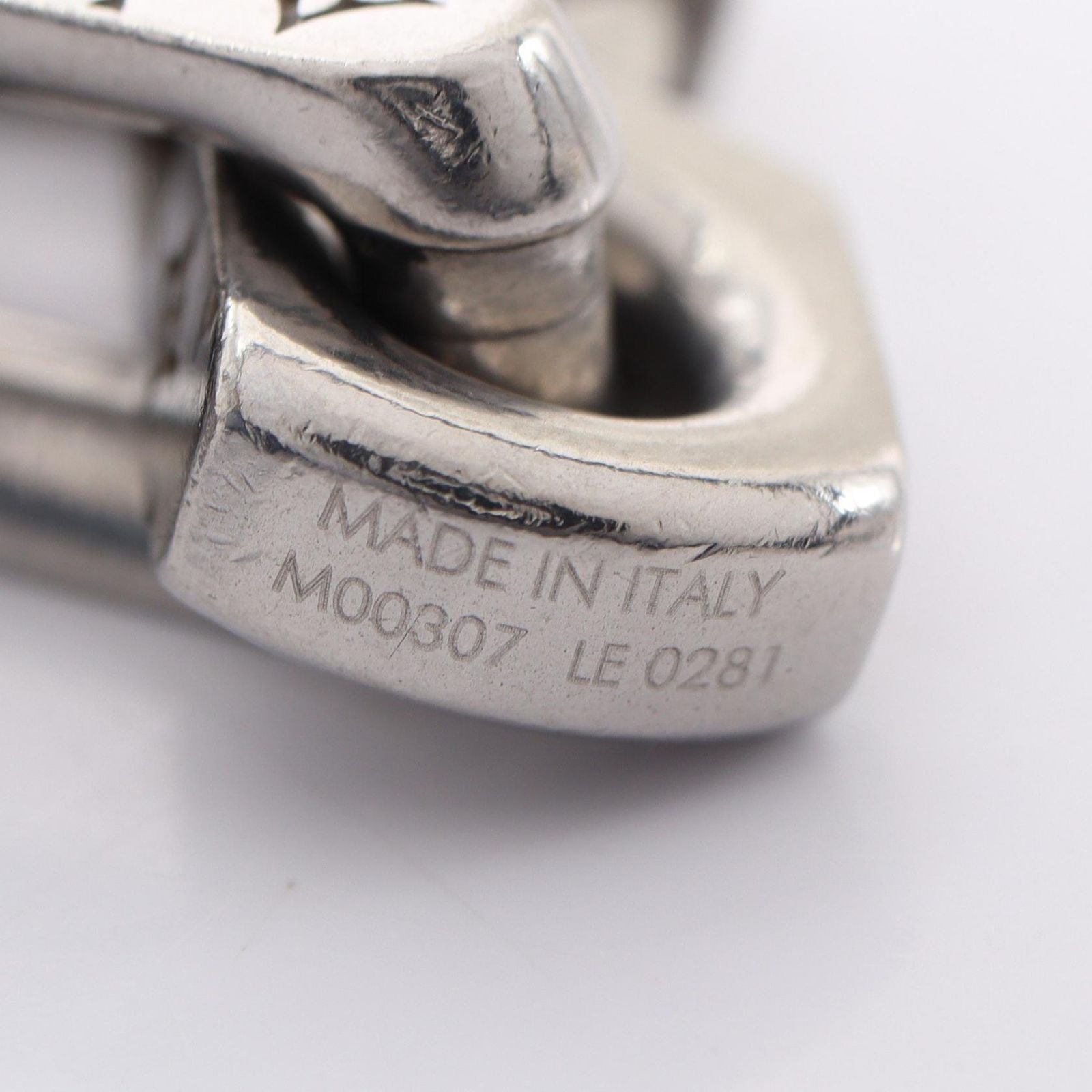 Louis Vuitton Necklace Collier Chain Monogram Silver Stainless Steel — view 5