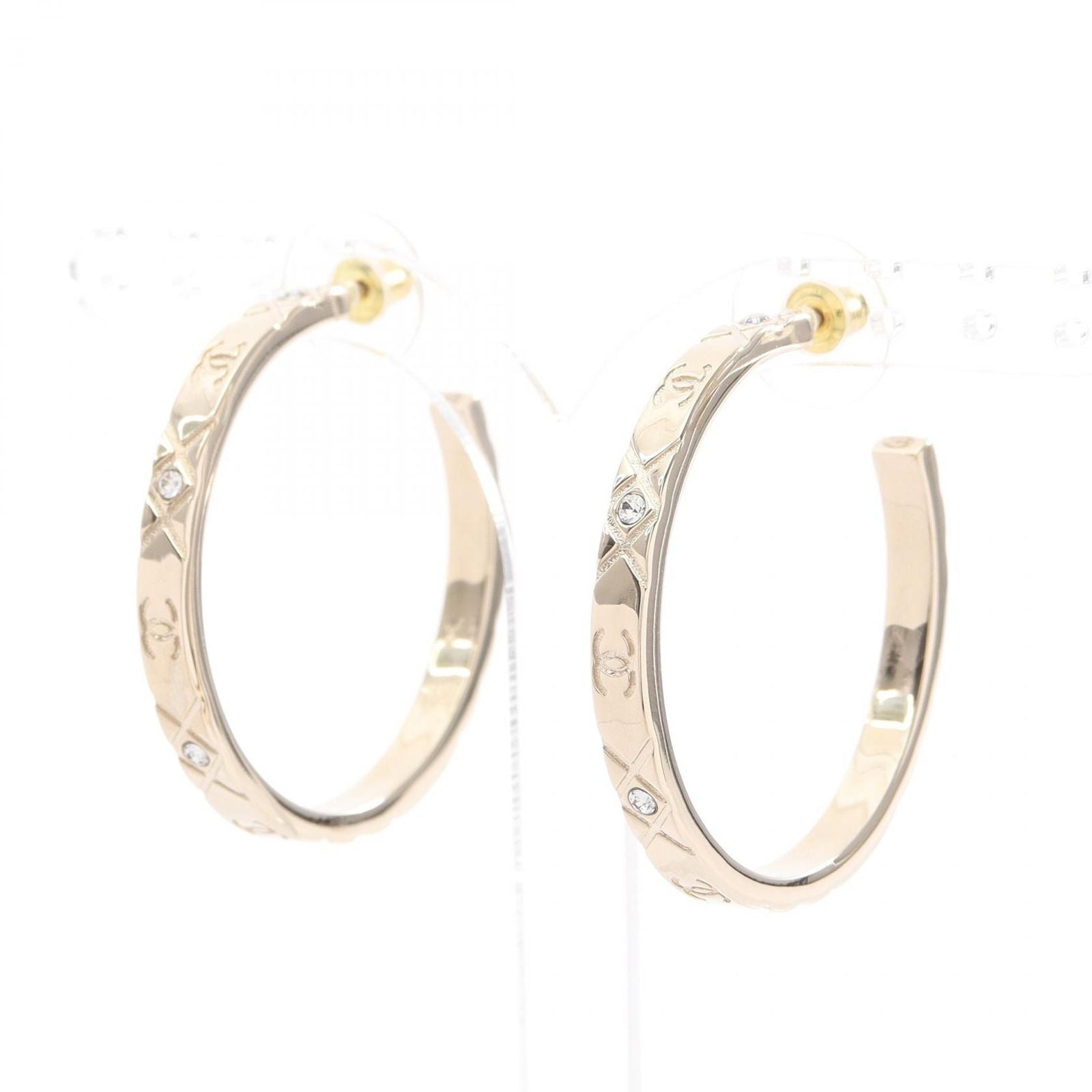 Chanel Earrings CC Logo Hoop