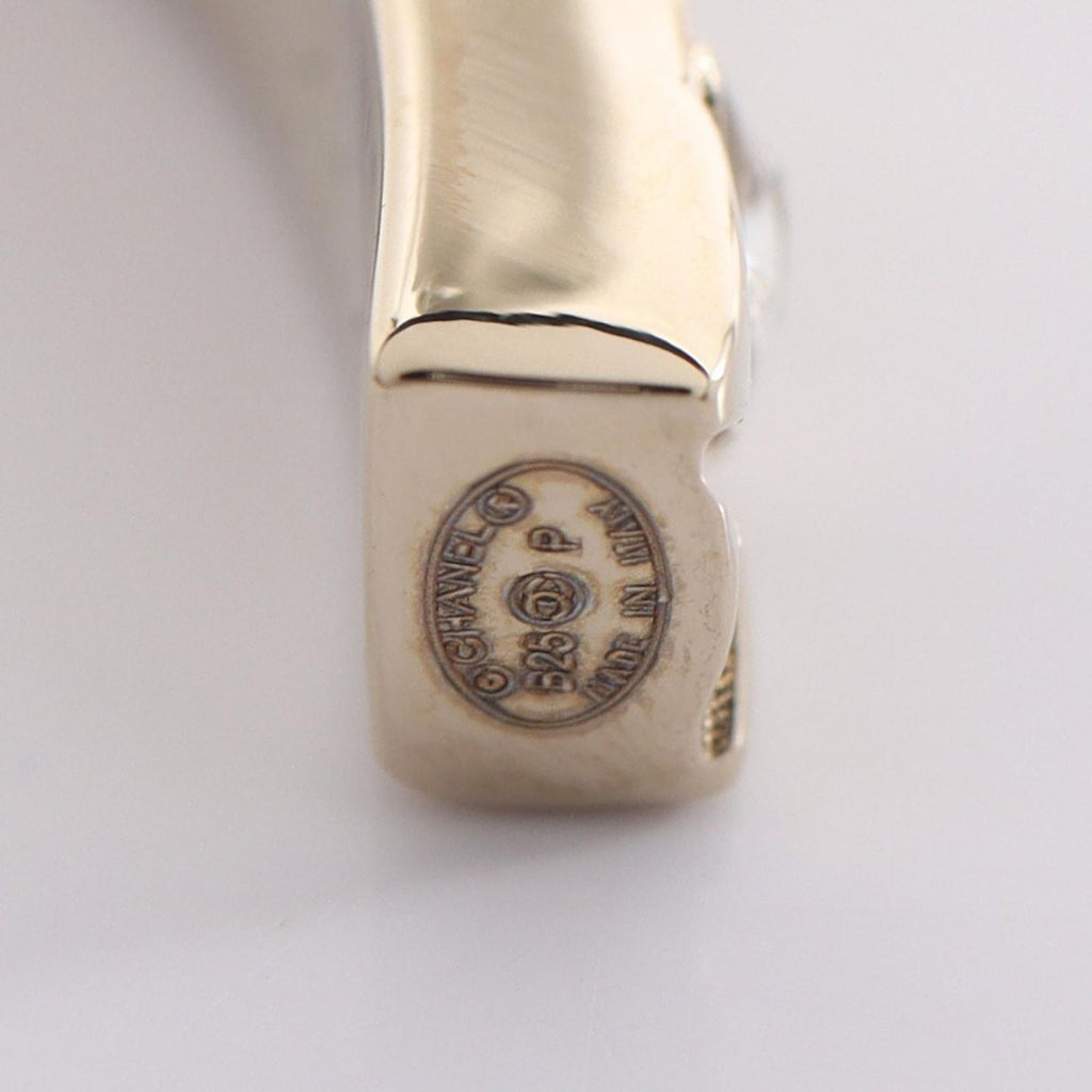 Chanel Earrings CC Logo Hoop — view 4