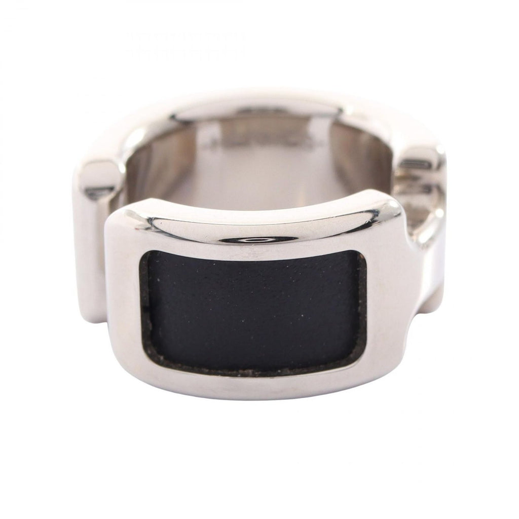 Hermes Olympe PM Stainless Steel Leather Earring