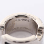 Hermes Olympe PM Stainless Steel Leather Earring — view 3