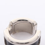 Hermes Olympe PM Stainless Steel Leather Earring — view 5