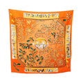 Hermes Scarf Carre 90 Neige D'antan Orange Silk
