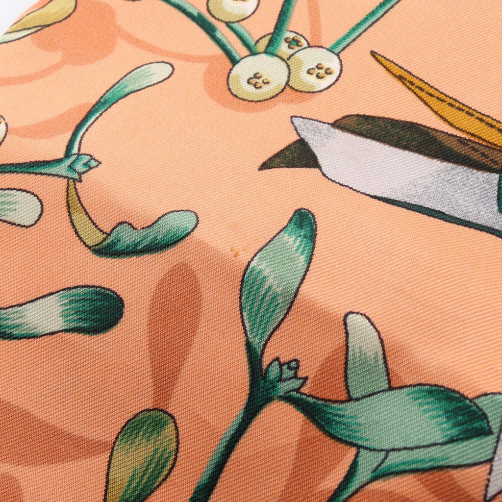 Hermes Scarf Carre 90 Neige D'antan Orange Silk — view 9