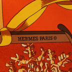 Hermes Scarf Carre 90 Neige D'antan Orange Silk — view 2