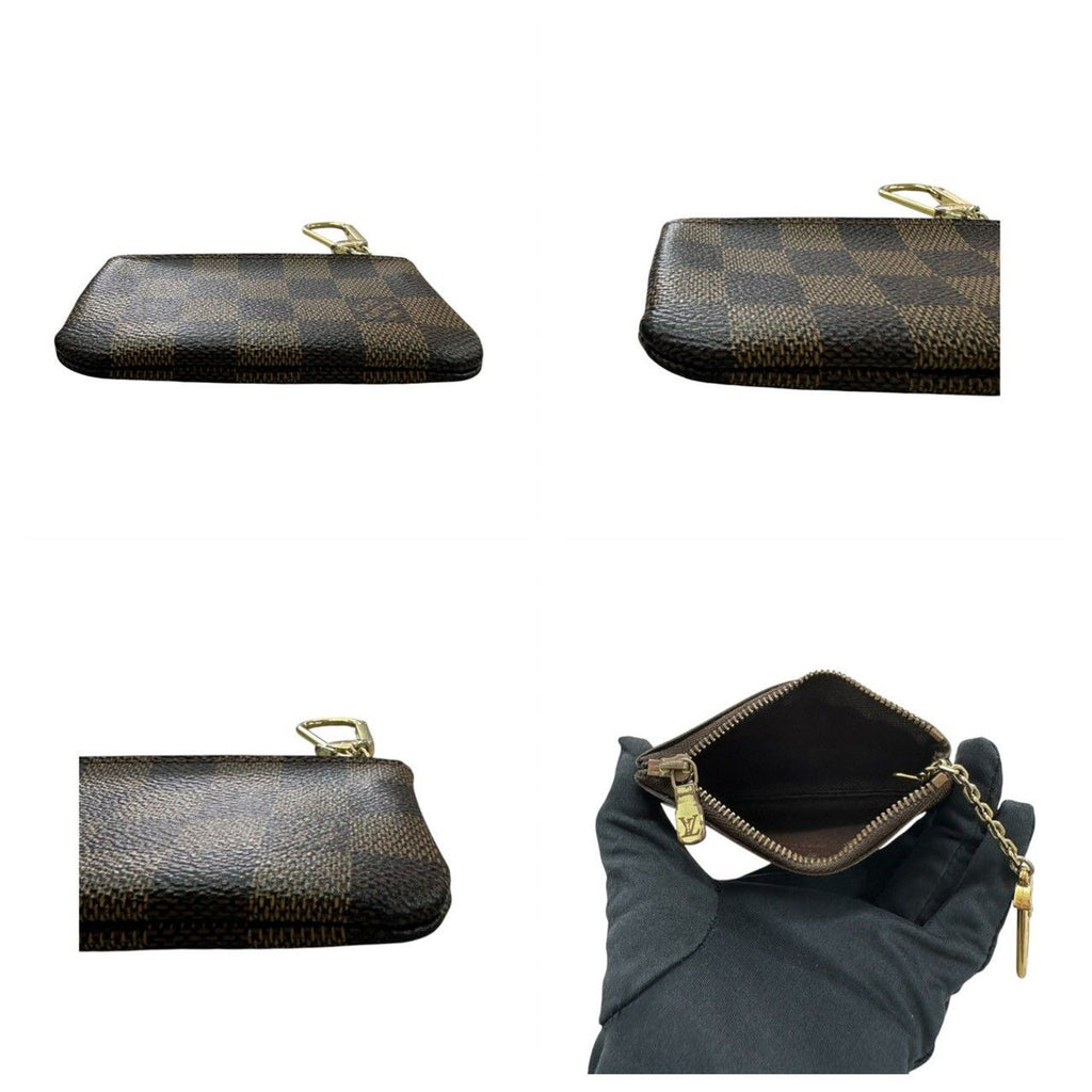 Louis Vuitton Damier Pochette Cles Brown Gold Coin Case — view 6