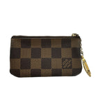 Louis Vuitton Damier Pochette Cles Brown Gold Coin Case — view 2