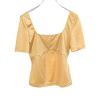 Chanel Top CC Logo All Over Pattern Short Sleeve