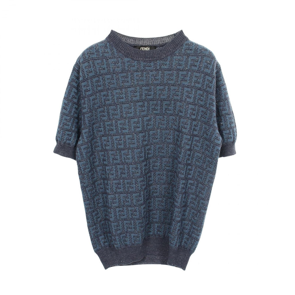 Fendi Knit Zucca Short Sleeve Fabric Sweater