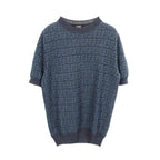 Fendi Knit Zucca Short Sleeve Fabric Sweater