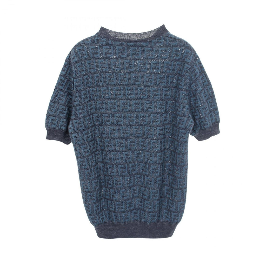 Fendi Knit Zucca Short Sleeve Fabric Sweater — view 2