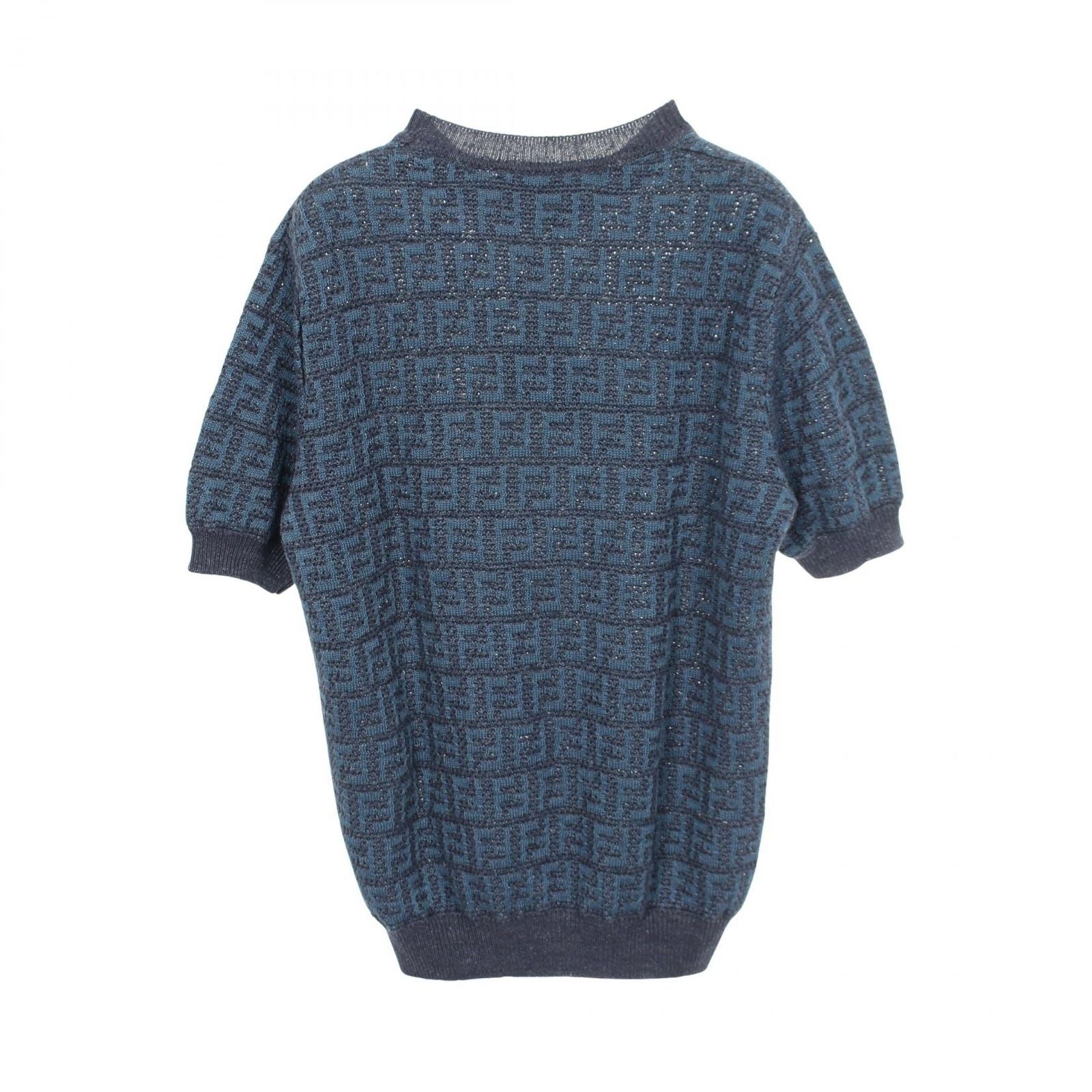 Fendi Knit Zucca Short Sleeve Fabric Sweater — view 2